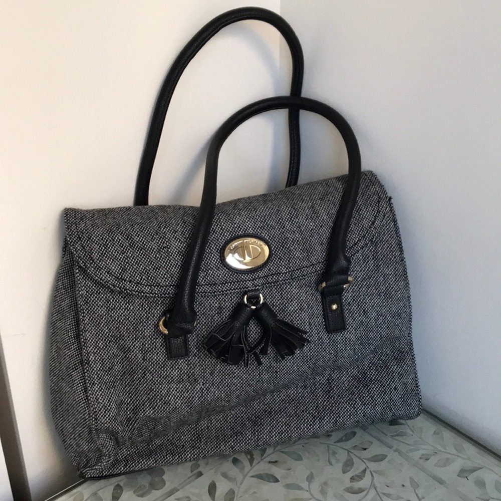 Tommy Hilfiger shoulder bag tweed back white new